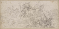 J 013
<br/>
Allegorische voorstelling met Potestas, Dignitas en Pax
<br/>
<em>Cortona, Pietro da (1596-1669)</em>